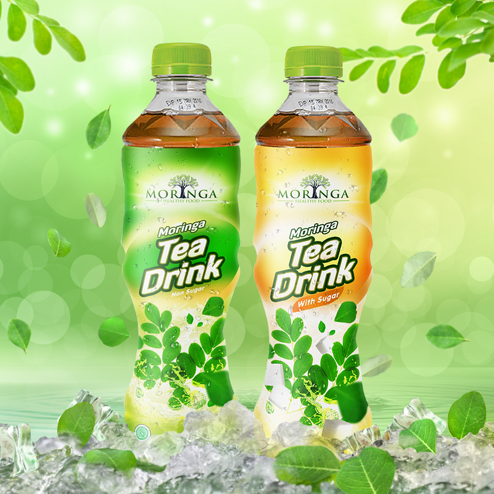 Moringa Ready to Drink — 450ml PET bottle, aseptic-filled moringa tea